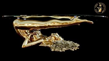 Coffee Table Erotic Bronze Sculpture Nude Rubina Sexual Lady Girl Art Dining Table
