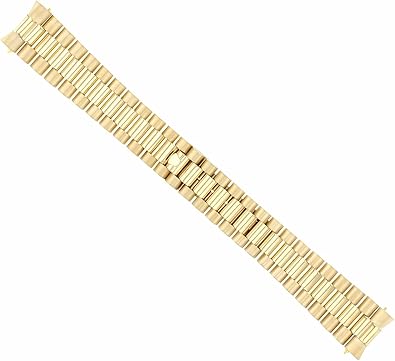 Ewatchparts MEN'S PRESIDENT WATCH BAND COMPATIBLE WITH ROLEX DAY DATE 18K YELLOW GOLD 68 GRAMS