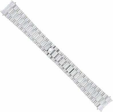 Ewatchparts MEN'S 18K WHITE GOLD PRESIDENT WATCH BAND COMPATIBLE WITH ROLEX 18029, 18039, 18049 DAY-DATE