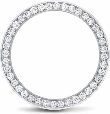 Ewatchparts MENS 3CT BEAD SET NATURAL DIAMOND BEZEL 18KW COMPATIBLE WITH ROLEX DATEJUST 36MM 16000, 16014, 16030