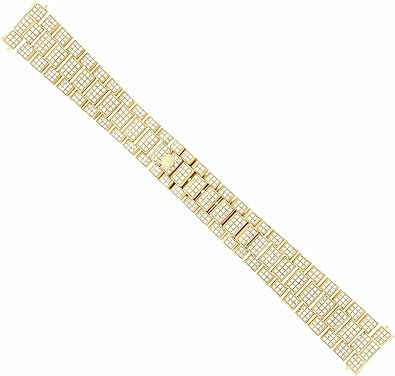 Ewatchparts MENS 18KY PRESIDENT WATCH BAND WITH ALL NATURAL DIAMOND LINKS COMPATIBLE WITH ROLEX PRESIDENT 8CTS