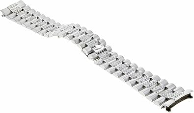 Ewatchparts MENS 18K WHITE GOLD PRESIDENT WATCH BAND WITH NATURAL DIAMONDS COMPATIBLE WITH ROLEX 36mm