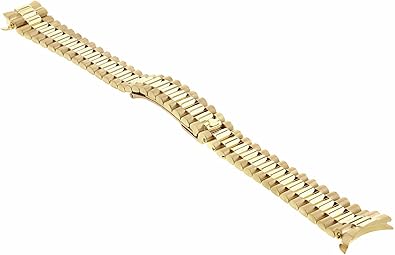 Ewatchparts 13mm 14K YELLOW GOLD PRESIDENT WATCH BAND 26mm COMPATIBLE WITH ROLEX DATEJUST, PRESIDENT