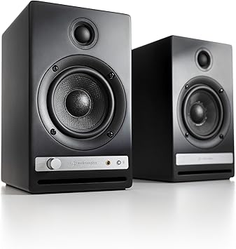 Audioengine HD4 Premium Powered Speakers | 120W Audiophile-Grade Bluetooth 5.3 with aptX Adaptive | Built-in 24-Bit DAC | Hand-Crafted Wood Cabinets | Computer Speakers