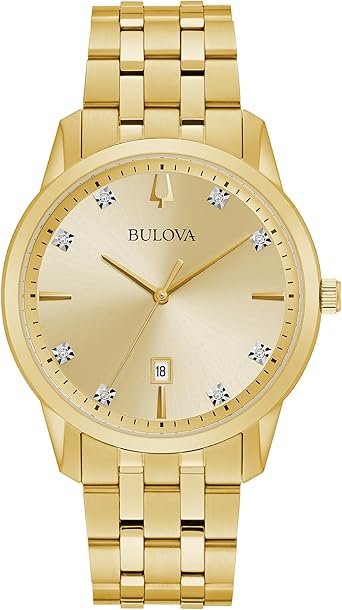 Bulova Men's Classic Diamond Sutton 3-Hand Quartz Watch, 40mm