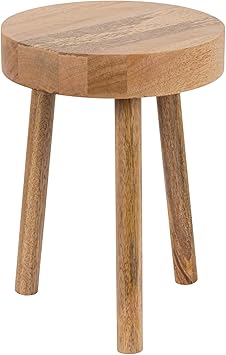 Bloomingville Round Mango Wood Stool, Natural, 13" Round x 18" H