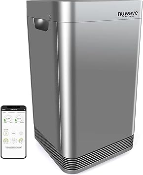 Nuwave OxyPure Ultra Clean Air Purifiers for Extra Large Room, Office, 5 Stage Filtration System with 4 Extra True HEPA Filters, Remove up to 100% of Dust, Pet Hair, Odors, Pollen, VOCs, Smart Wifi