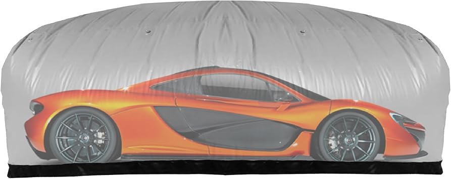 IN THE GARAGE Outdoor Car Cover - Hail Protector - Outdoor Car Bubble, Inflatable Garage - Car Bubble Storage - Hail Protective car Covers - 20' / 6.1m
