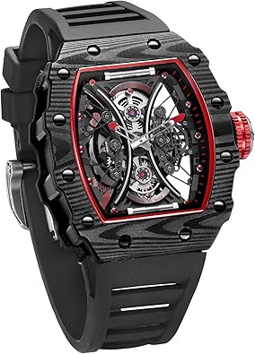 FEICE Men's Automatic Wrist Watch Sapphire Crystal Japanese Movement Skeleton Mechanical Watch Waterproof Sports Wristwatch - FM602