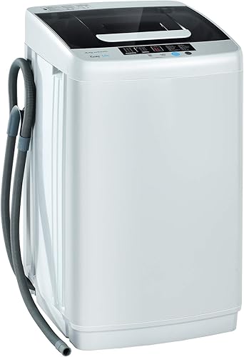 Giantex Full Automatic Washing Machine, 2 in 1 Portable Laundry Washer, 8.8lbs Washer and Spinner Combo, 1.04 cu.ft 10 Programs Built-in Drain Pump, Energy Saving Top Load for Apartment Dorm