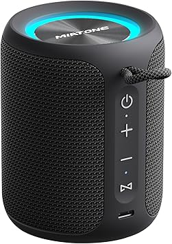 MIATONE Rush M - 20W Bluetooth Speaker IP67 Waterproof Speaker with Deep Bass, Portable Speakers for Beach Camping Accessories, Gifts for Men Fathers Him (Black)