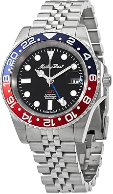 Mathey-Tissot GMT Automatic Black Dial Pepsi Bezel Men's Watch H903ATAR