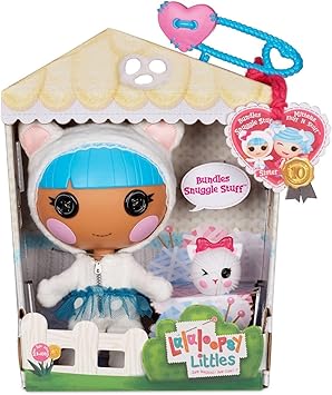 Lalaloopsy Littles 7" Winter Doll - Bundles Snuggle Stuff with Pet Yarn Ball Bear, Blue/White Outfit & Accessories, Reusable House Playset, Ages 3-103 Years