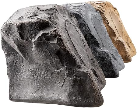 OSD Audio 8" High Fidelity Outdoor Rock Speaker Durable Weather-Resistant Design, Single - Slate RS850