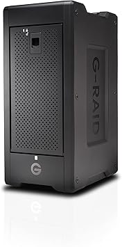 SanDisk Professional 48TB G-RAID Shuttle 8 - Transportable Enterprise-Class 8-Bay External Hard Drive, Thunderbolt 3 and USB-C, Hardware RAID, Up to 1900MB/s Read - SDPH48H-048T-NBAAB