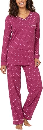 PajamaGram Pajamas For Women - Womens PJ Sets, Pullover Top, 100% Cotton