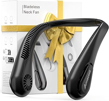 AMACOOL Bladeless Neck Fan, Mothers Day Gifts for Mom, Gifts for Fathers Day Dad Husband, Rechargeable Wearable Fan for Men Women Hot Flashes Relief Travel Outdoor Sports Golf Cruise Essentials 2026