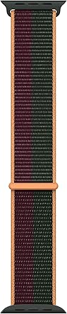 Apple Watch Band - Sport Loop (41mm) - Dark Cherry/Forest Green - Regular