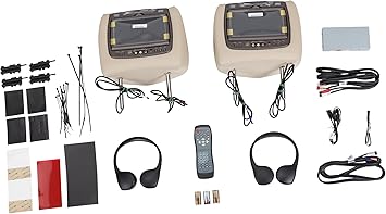 GM Accessories 23408492 Rear-Seat Entertainment System with DVD Player in Sahara Beige Vinyl