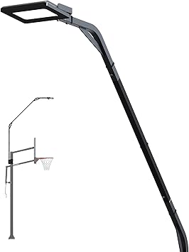 Silverback LED Basketball Hoop Light Illuminates Backboard, Rim, and Court and Fits Square Silverback and Goaliath In-Ground Hoops