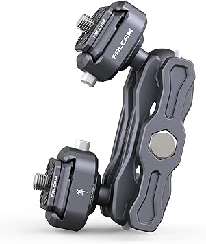 FALCAM F22 Dual Quick Release Articulating Magic Arm Kit, Camera Mounting Adapter w/Double Ballheads, Aluminum Camera Accessory Kit for Filmmaker&Photographer, Fits for Sony Canon DSLR Monitor Webcam