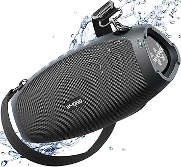 W-KING Bluetooth Speaker, 120W Peak Outdoor Loud Portable Speakers Bluetooth Wireless Boombox, IPX6 Waterproof Party Large Speaker, 70W Triple Passive Radiators-Deep Bass/Subwoofer*2, 42H, TF, AUX/EQ