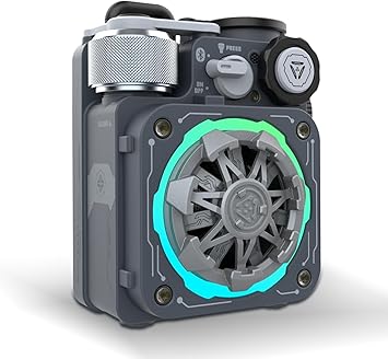 Muzen Cyber Cube-Pro Bluetooth Speaker, Bluetooth 5.0, Portable Speaker with Fidget Spinner, Crystal Clear Sound with RGB Led Light Wireless Speaker, Waterproof Speakers for Indoor Outdoor