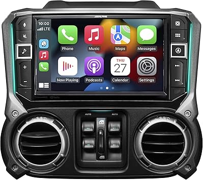 Alpine Restyle I509-WRA-JK 9" Custom-Fit Digital Multimedia Receiver for Select 2011-2018 Jeep Wrangler JK (Does Not Play CDs)
