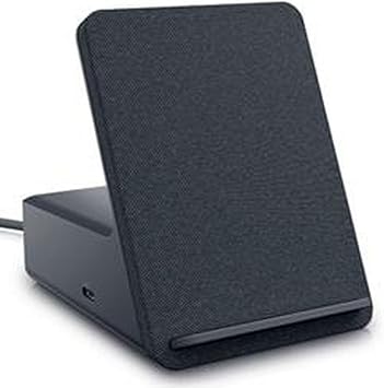Dell Dual Charge Dock HD22Q - Fabric Wrapped Charging Stand, Type-C Connector, Qi Enabled Charging, Wake-on-Dock, Smartphone Rest, Power Button LED - Magnetite,Black