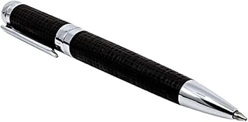 ARCIS Radial Black Ballpoint Pen, Black and Silver executive pen - Luxurious Journaling Pens with Clip for Writing, Note Taking - High-End - Premium Writing Supplies and Luxury Pens