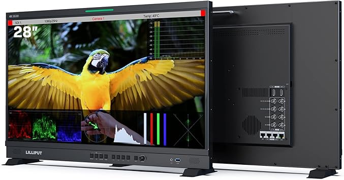 LILLIPUT Q28-VBP 28" 12G-SDI 12G-SDI and 4K HDMI 2.0 Professional Production Studio Monitor (V Mount) Quad-Split Multiview Display HDR and 3D-LUT Support