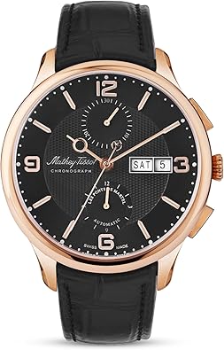 Mathey-Tissot Edmond Chrono Automatic Chronograph Black Dial Men's Watch H1886CHATPN
