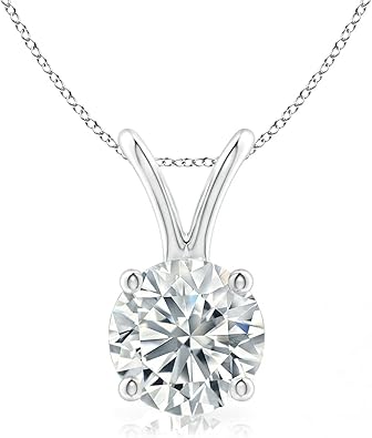 The Diamond Deal .25-1.00 Carat Round Brilliant Solitaire IGI Certifed Lab-Grown Diamond Solitaire Pendant Necklace | 14k Yellow or White or Rose/Pink Gold With 18" Gold Chain
