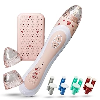 PMD Beauty x Disney Minnie Mouse Personal Microderm Elite Pro-At-Home Microdermabrasion Machine for Face and Body-Exfoliating Crystals & Vacuum Suction for Fresh & Radiant Skin-TruTier Technology