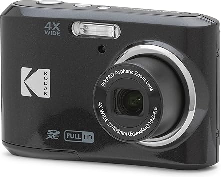 Kodak PIXPRO FZ45 Digital Camera, 16MP Point & Shoot with 4X Optical Zoom, 27mm Wide Angle, 2.7 Inch LCD, 1080p Video, Black