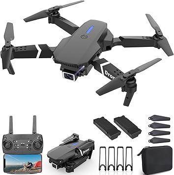 MOCVOO Drone With 1080P Camera for Adults Beginners Kids, Foldable RC Quadcopter, Toy Drones Gifts, FPV Drone Video, 2 Batteries, Carrying Case, One Key Start, Headless Mode, Waypoints fly, 360° Flips