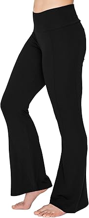 JJwinks Women's Happy Hour Pant - Loose Fit Flared Bottom Pants, No Muffin Top 4in Waistband for Lounging