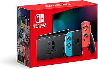 Nintendo Switch with Neon Blue and Neon Red Joy-Con - Handheld Gaming Console