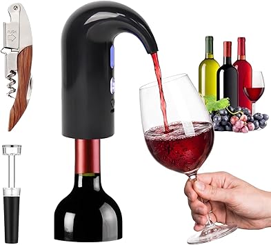Electric Wine Aerator, Wine Decanter Pump Dispenser Gifts Set,Automatic Wine Aerator Pourer Spout. Wine Dispenser Pump Wine Accessories, Perfect Dad Gifts
