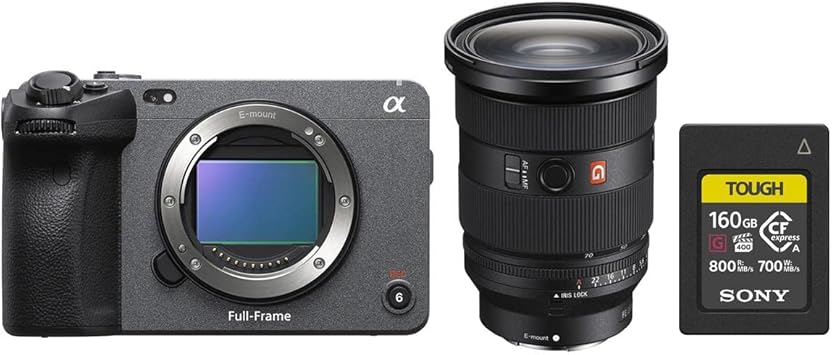 Sony FX3 Full-Frame Cinema Line Camera FE 24-70mm f/2.8 GM II Lens, Bundle, Tough 160GB CFexpress Type A Memory Card for Digital Video (3 Items)