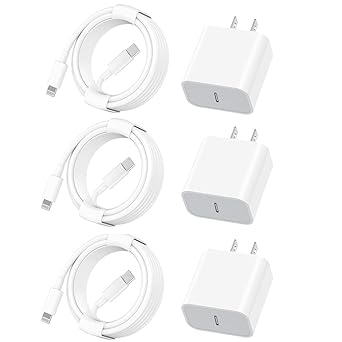 【Apple MFi Certified】iPhone Charger Fast Charging,3Pack Apple Charger Adapter Super Fast Charger iPhone 6FT USB C to Lightning Cable Cord for iPhone 14 Pro Max/14 Plus/13 MiNi/13/12/11/10/X/SE/AirPods