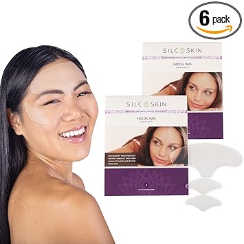 Silcskin Facial Pads Brow Set With Multi Area Pads Reusable Silicone Face Pads For Forehead And Facial Lines, 60 Day Supply