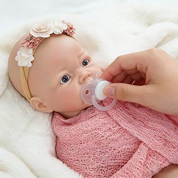 17" Reborn Baby Dolls, Full Silicone Baby Dolls, Realistic Soft Silicone Newborn Baby Doll, Real Full Body Silicone Reborn Baby Dolls, Not Vinyl Dolls - 89