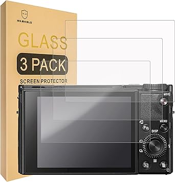 Mr.Shield [3-Pack] Screen Protector For Sony RX100 VII Digital Camera DSC-RX100M7 [Tempered Glass] [Japan Glass with 9H Hardness] Screen Protector