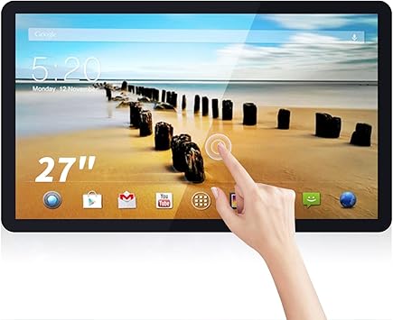 27 inch Android 11 Touchscreen Monitor Tablet, 16:9 FHD 1080P, WiFi & BT, Built-in Speakers, RK3568 2GB RAM & 32GB ROM, Smart Board for Classroom, Meeting & Game