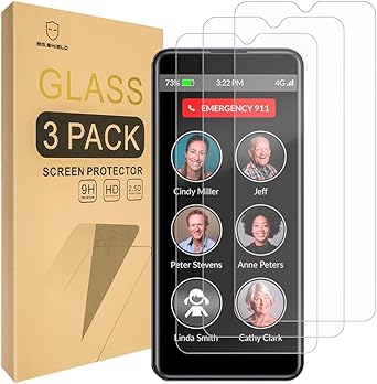 Mr.Shield [3-Pack] Screen Protector For RAZ Memory Cell Phone [Tempered Glass] [Japan Glass with 9H Hardness] Screen Protector
