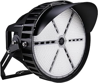 dephen 750W LED Stadium Lights Outdoor - 112,500Lumens 5000K Commercial Sportlight, 30 Degree Arena Lamp, 0-10V Dimmable IP65 Flood Lighting, 120-277Vac,10KV Surge,Bracket Mount,UL-Listed