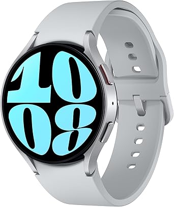 Samsung Galaxy Watch 6 44mm Bluetooth Smartwatch, Fitness Tracker, Personalized HR Zones, Advanced Sleep Coaching, Heart Monitor, BIA Sensor for Health Wellness Insights, Big Screen, US Version Silver