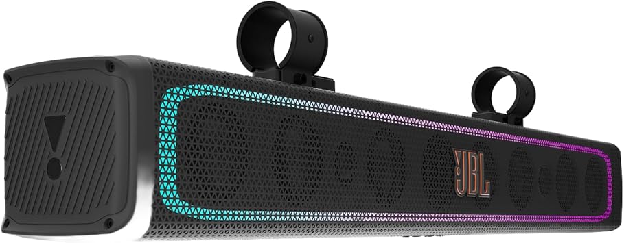 JBL RallyBar XL - 35" Bluetooth Universal Outdoor Vehicle Soundbar with Built-in 300w RMS Amplifier, LED Lights, IP66 Water & Dust Resistant, Black