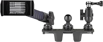 Bulletpoint Metal Bronco Phone Holder Mount + Action Camera Mount Compatible with 2021+ Ford Bronco Holds 3 Devices Replaces Accessory Ready Panel